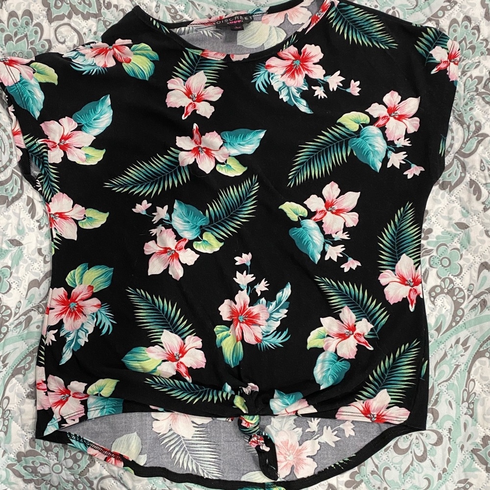 Floral Top with front tie